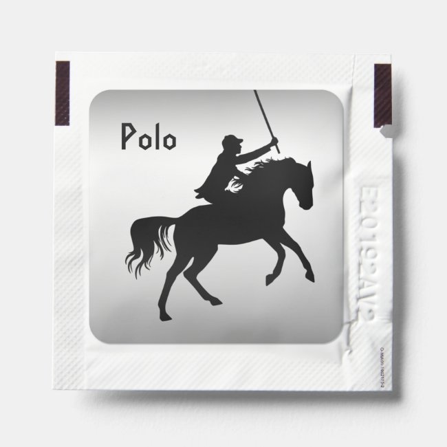Polo Player on Horse Silver Hand Sanitizer Packet