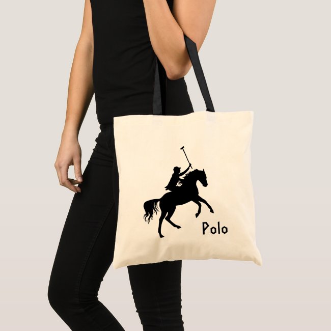 Polo Player on Horse Tote Bag