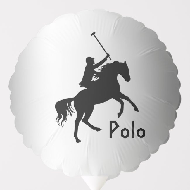 Polo Player on Horseback Silver Balloon