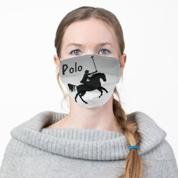 Polo Player On Horseback Silver Face Mask by Bebops at Zazzle