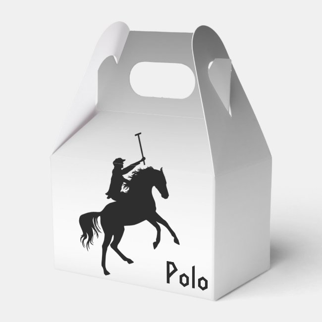 Polo Player on Horseback Silver Favor Box