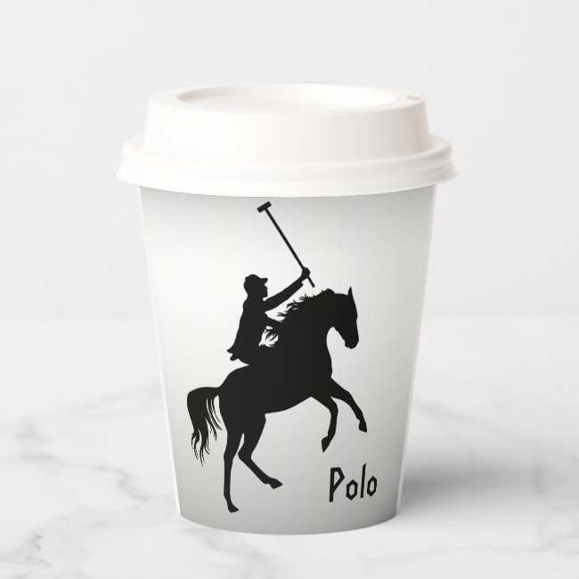 Polo Player on Horseback Silver Paper Cups
