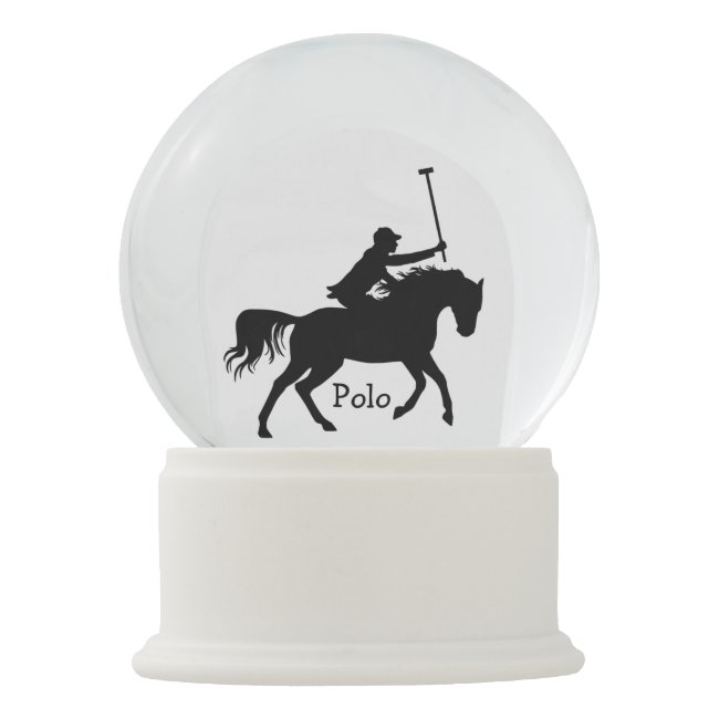 Polo Player on Horseback Snow Globe