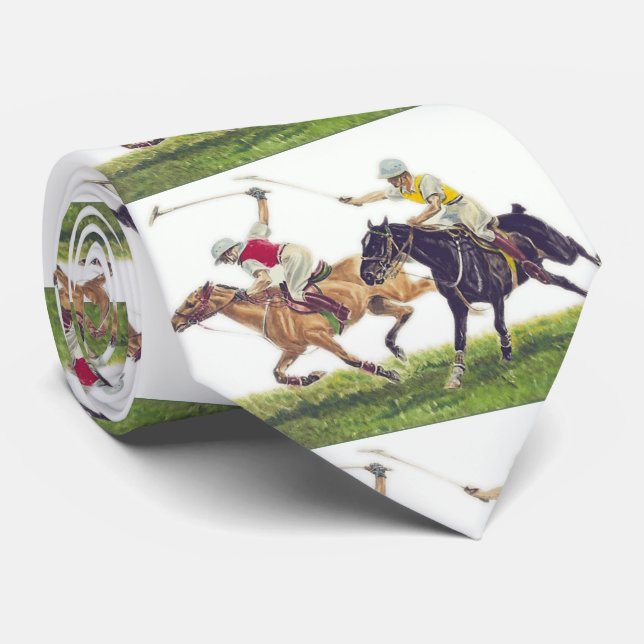 Polo Players Necktie (Rolled)