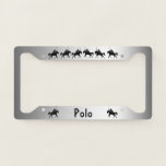 Polo Players On Horseback License Plate Frame at Zazzle