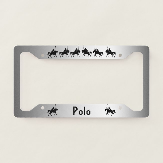 Polo Players on Horseback License Plate Frame