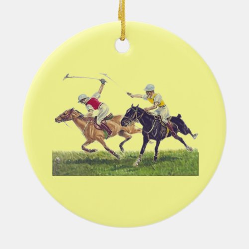 Polo Ponies Ceramic Ornament