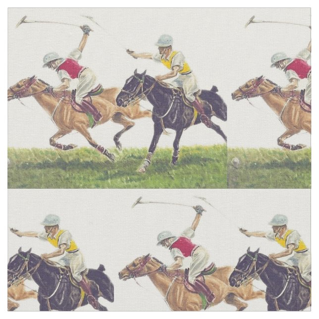 Polo Ponies Fabric (Close Up)