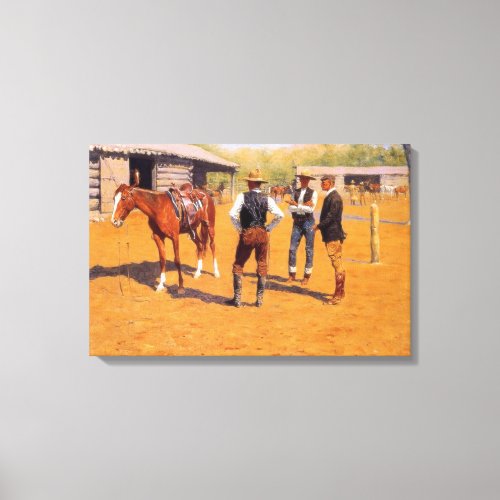 Polo Ponies in the American Old West Canvas Print