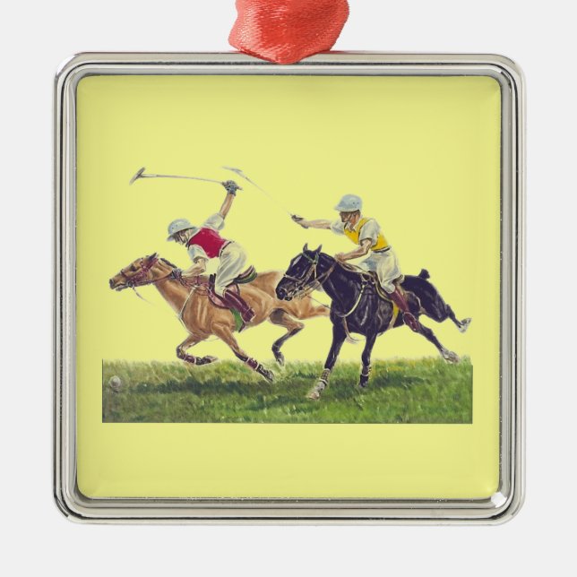 Polo Ponies Metal Ornament (Front)