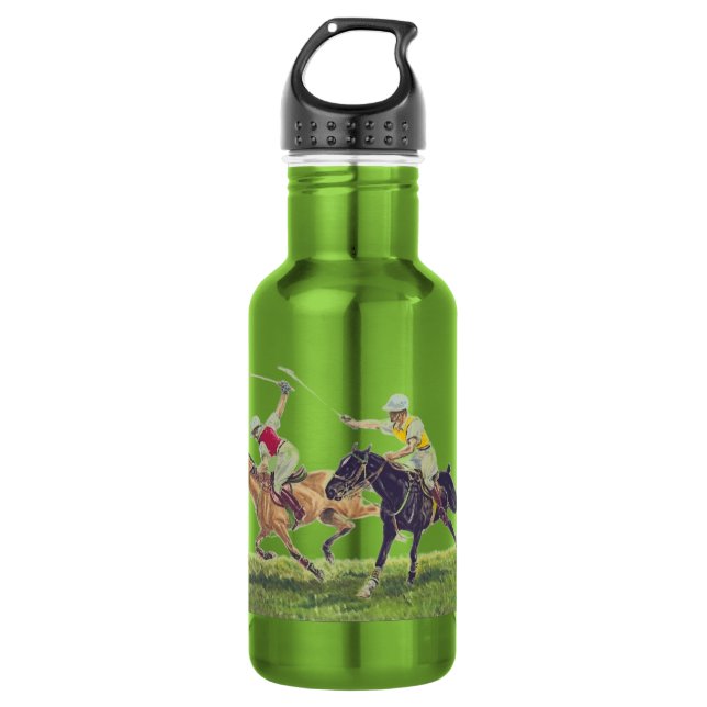 Polo Ponies Stainless Steel Water Bottle (Front)