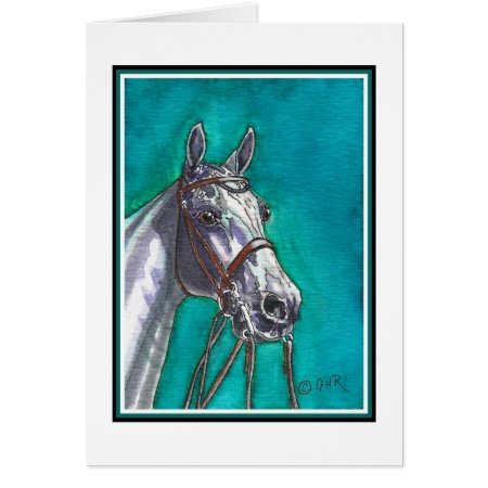 Polo Pony Art Blank Card