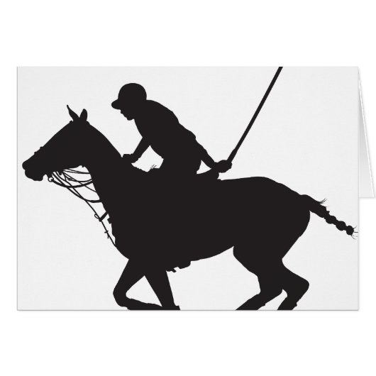 Polo Pony Silhouette Cards (Front Horizontal)