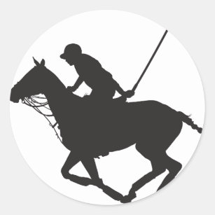 Polo Pony Silhouette Classic Round Sticker