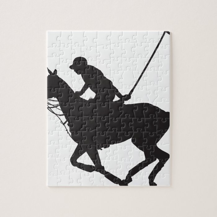 Polo Pony Silhouette Jigsaw Puzzle