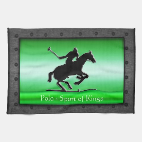 Polo riveted steel frame with green chrome_effect towel