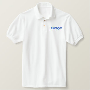 polo shirt embroidered with swinger