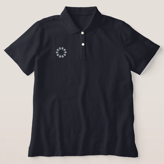 POLO SHIRT EMBROIDERED WOMEN'S ART&DESIGN STYLE  (Design Front)