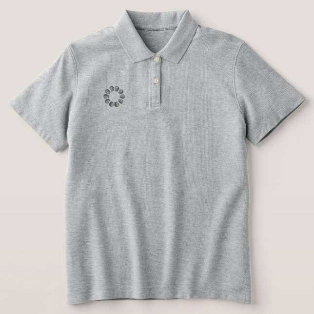 POLO SHIRT EMBROIDERED WOMEN'S ART&DESIGN STYLE  (Design Front)
