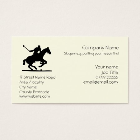 Polo Sports business card template