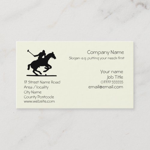 Polo Sports business card template