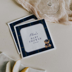 Polo Teddy Bear Baby Shower Napkins