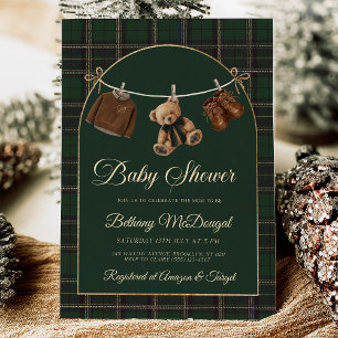 Polo Teddy Bear Classic Baby Shower Invitation