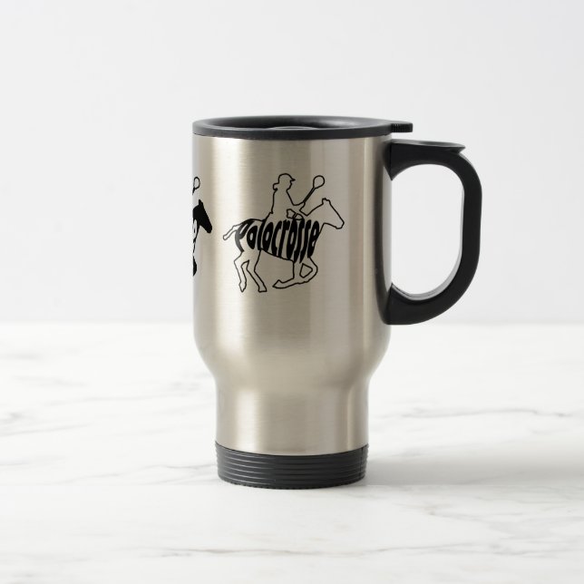 Polocrosse - Polocrosse Player Outline Travel Mug (Right)
