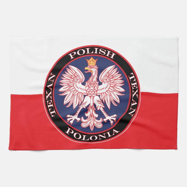 Polonia Round Polish Texan Kitchen Towel (Horizontal)