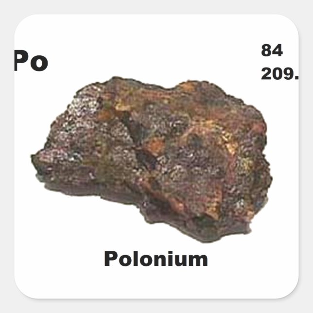 Polonium Square Sticker (Front)