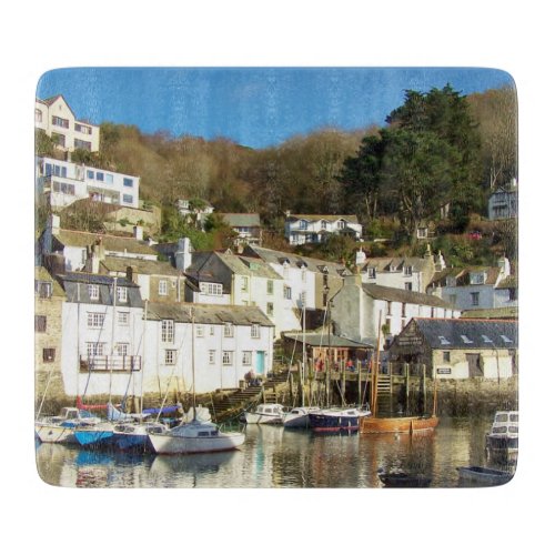 Polperro Harbour Cornwall England Cutting Board