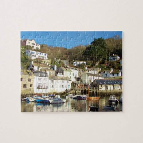 Polperro Harbour Cornwall England Jigsaw Puzzle