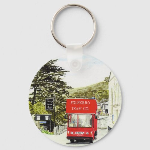 Polperro Tram Keychain