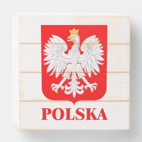Polska 2 wooden box sign