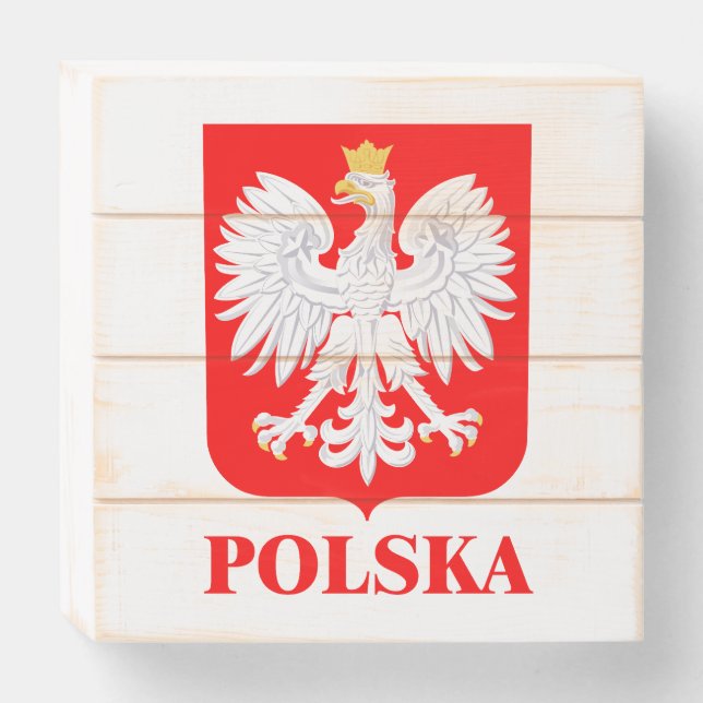 Polska 2 wooden box sign (Front Horizontal)