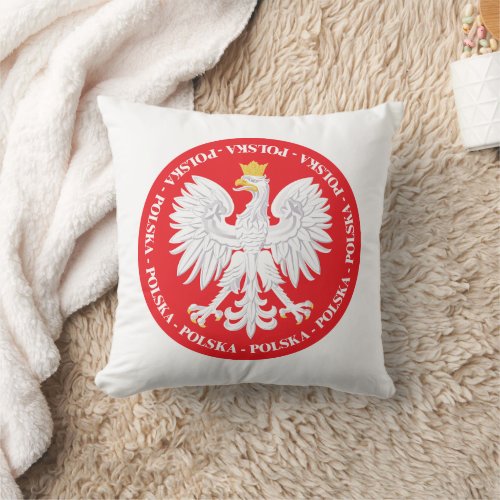 Polska 4 throw pillow