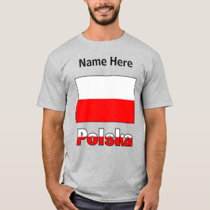 Polska and Polish Flag Personalized Men's T-Shirt