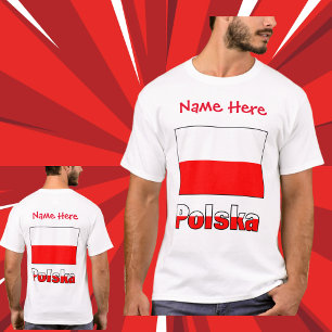 Polska and Polish Flag Red Personalization T-Shirt