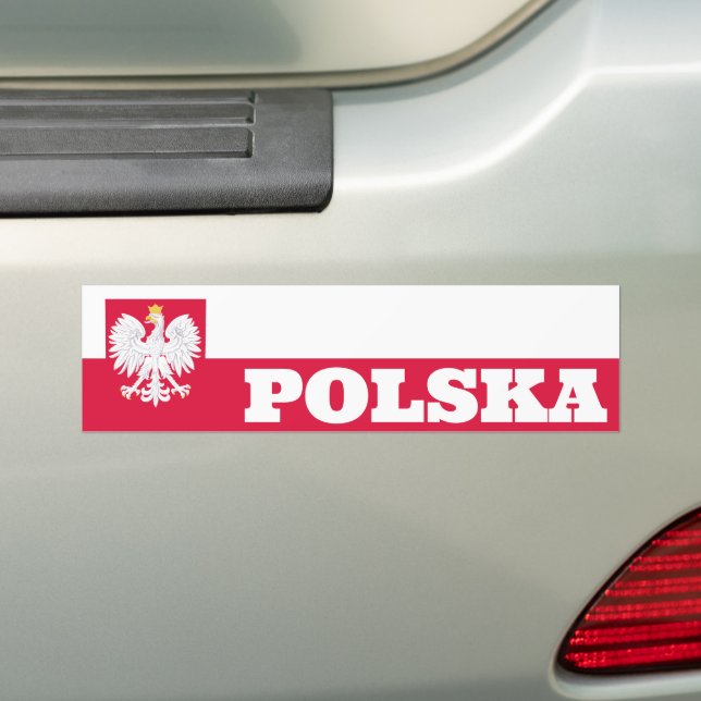 Polska Bumper Sticker (On Car)