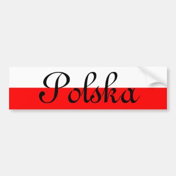 Polska Bumper Sticker by PolandMerch at Zazzle