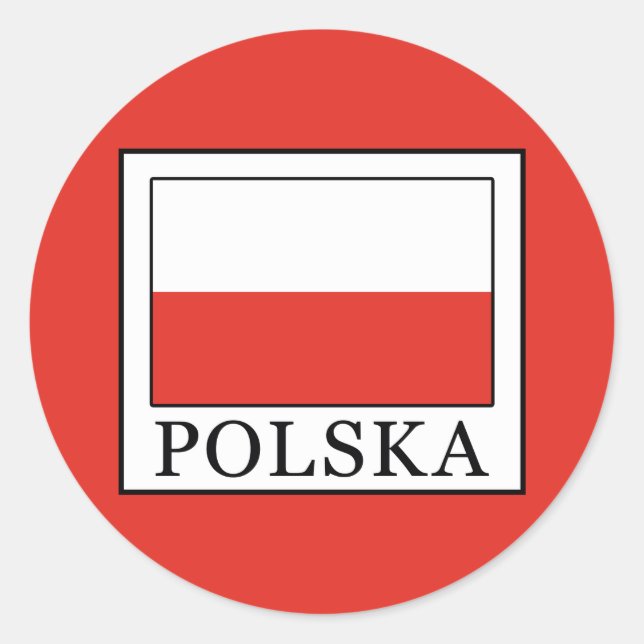 Polska Classic Round Sticker (Front)