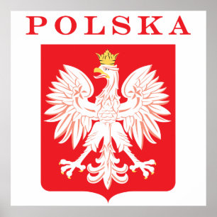 Polska Eagle Red Shield Poster