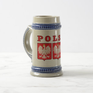 Polska Eagle Shields Beer Stein