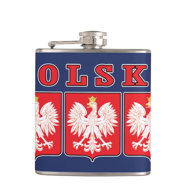 Polska Eagle Shields Flask (Front)