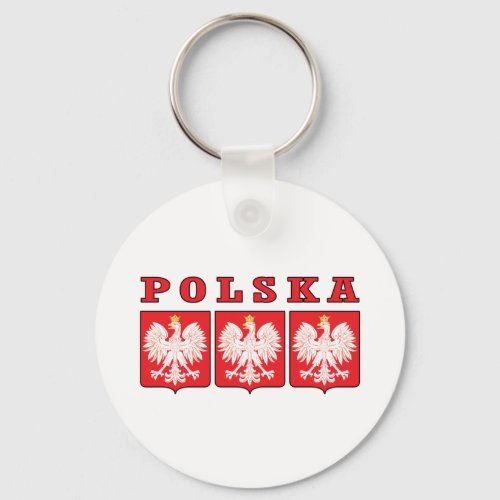 Polska Eagle Shields Keychain