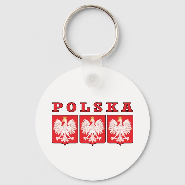 Polska Eagle Shields Keychain (Front)