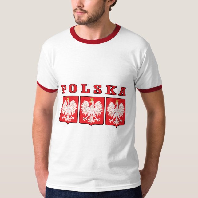 Polska Eagle Shields T-Shirt (Front)