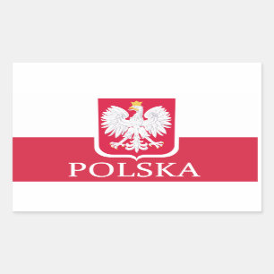 Polska Flag Coat of Arms Stickers