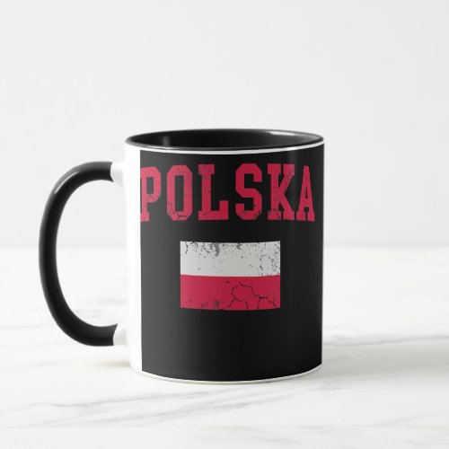 Polska Flag Poland Polish Family Heritage Vintage Mug
