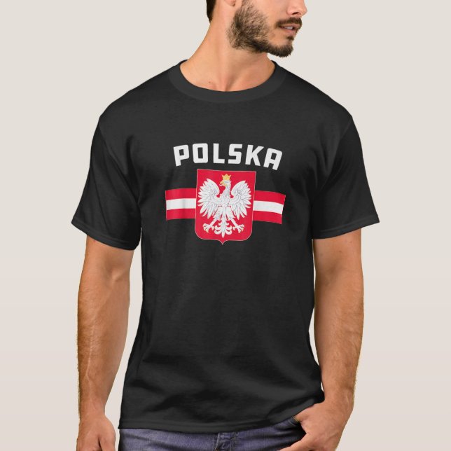 Polska Poland Flag Polish Roots Poland T-Shirt (Front)